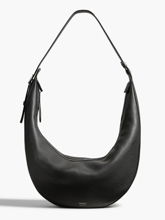 KHAITE Handbags - Khaite Augustina Hobo Bag Black Pebbled Leather w/ Dust Bag Excellent Condition
